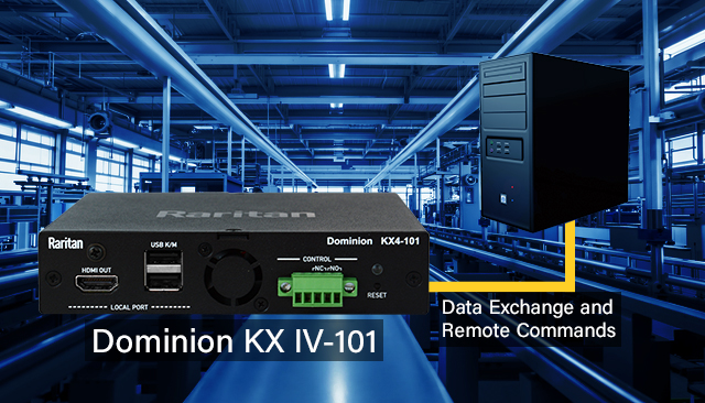 The Raritan Dominion KX4101 can be used to remotely access servers and PCs to exchange data and issue commands