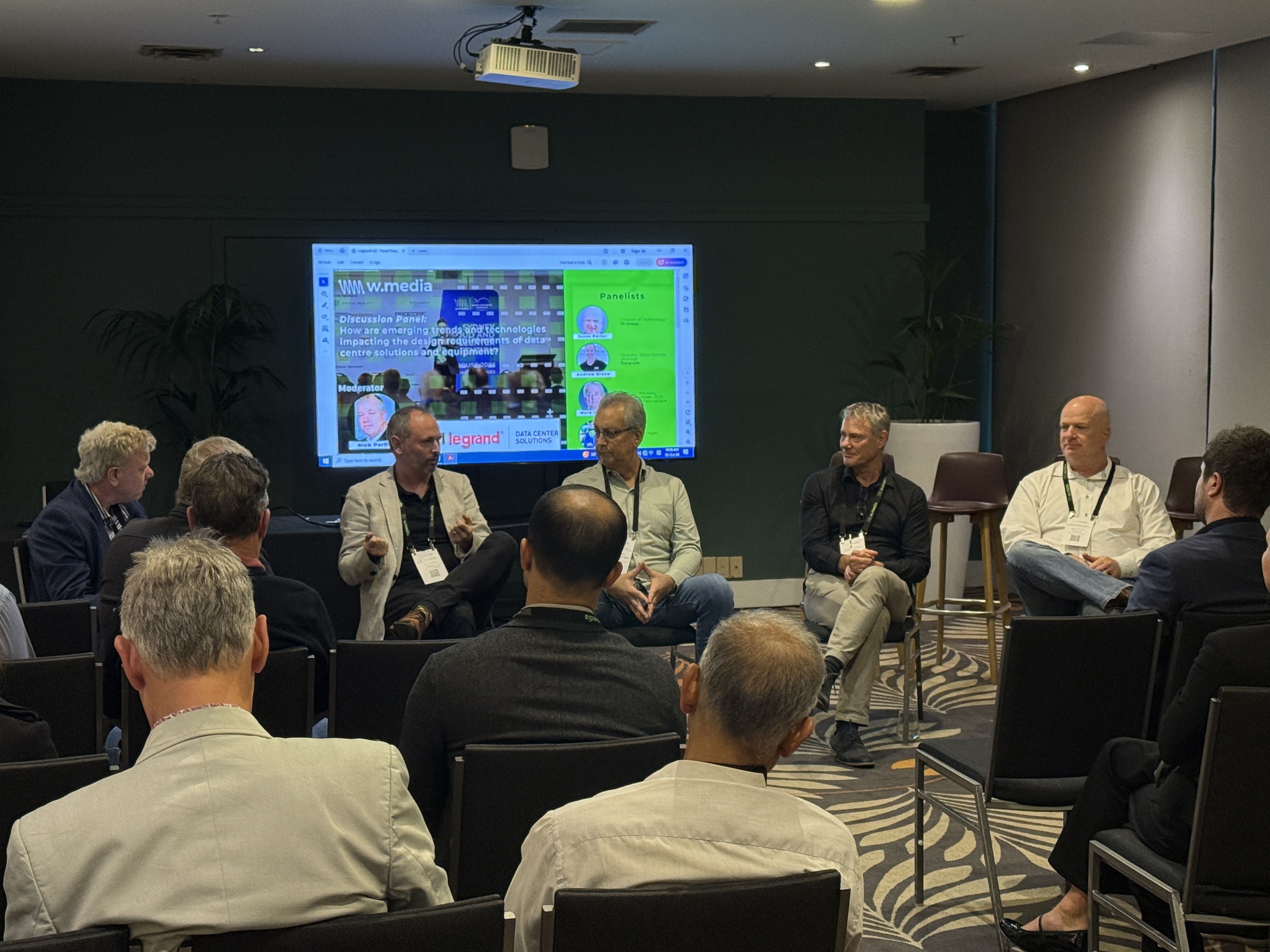 Mark Thiele, Jason Porter, Nigel Furze and Andrew Green sit down for a panel discussion in Auckland, 2024